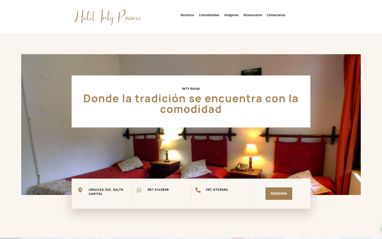 Captura del sitio de Hotel Inti Raimy